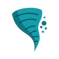 Blue whirlwind spinning and creating air vortex vector