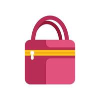 Pink handbag with zipper showing fashion and style vector