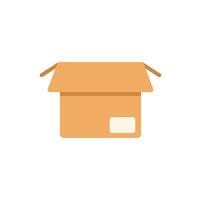 Open cardboard box waiting for being filled vector