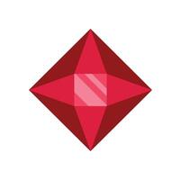 Red ruby gemstone shining brightly illustration vector