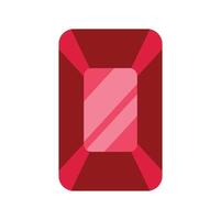 Red ruby gemstone shining brightly illustration vector