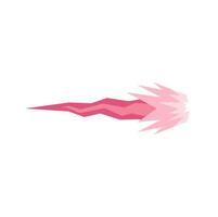 Pink lightning flash effect rushing through space vector