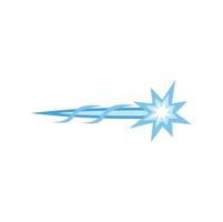 Blue twinkle star is shining brightly, minimalist design element vector