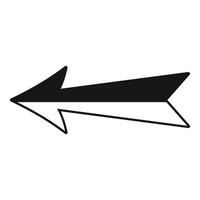 Simple left arrow symbol indicating previous option or backward navigation vector