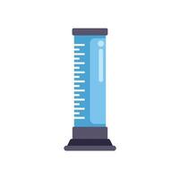 Graduated cylinder standing on white background vector