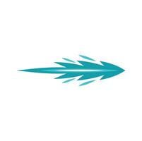 Blue arrow flying representing speed and direction vector