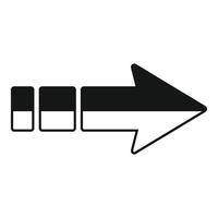 Three steps leading to big arrow pointing right vector