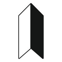 Black and white abstract geometric arrow pointing upwards vector