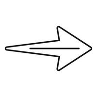Minimalist arrow pointing right symbol of direction and progress vector