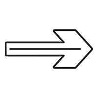 Double lined arrow pointing right symbolizing direction and progress vector