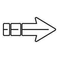 Fast forward arrow pointing right with pause button symbol, vector