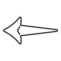 Hand drawn arrow pointing left, suggesting a back or reverse action vector