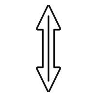 Two way arrow sign representing opposite directions vector