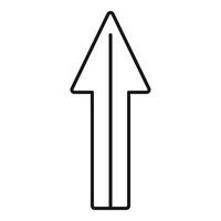 Black outline up arrow pointing upwards, symbolizing growth vector