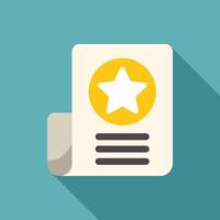 Favorite document with star representing importance and quality vector