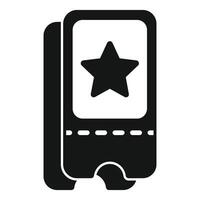 Bonus card with star showing loyalty program or reward system vector