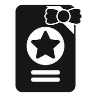 Loyalty card featuring star and bow icon for customer reward programs vector