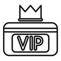 Vip card wearing crown, access granted to exclusive privileges vector