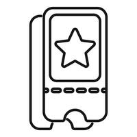 Two event tickets with star showing premium access vector