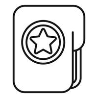 Passport with star showing vip immigration status vector