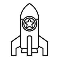 Rocket launch startup business innovation icon vector