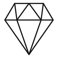 Diamond icon representing luxury, wealth, and precious gemstones vector