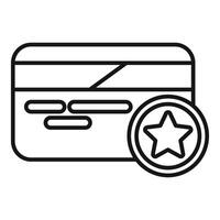 Bonus program star loyalty card showing rewards and privileges vector