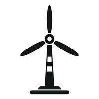 Wind turbine generating clean energy, modern eco friendly power source vector
