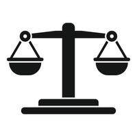 Balance scale representing justice and equality in legal system vector