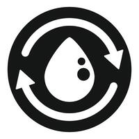 Water recycling symbol promoting environmental conservation and sustainable practices vector