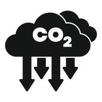 Co2 emissions reducing, carbon dioxide decreasing from clouds, pollution control concept vector