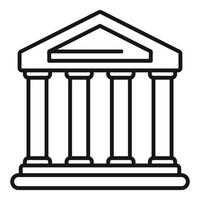 Parliament building with four columns representing democracy and government vector
