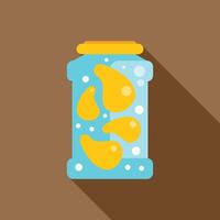 Potato chips floating in a soda can with bubbles, flat design illustration vector
