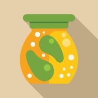 Orange jar with green lid containing mold experiment vector
