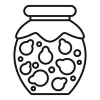 Jar of raspberry jam with whole berries preserving freshness vector