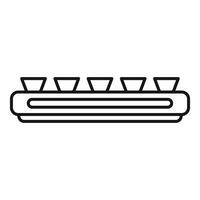 Conveyor belt transporting containers in a factory production line vector