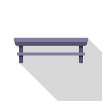 Simple wooden bench with shelf creating cozy atmosphere in flat design vector