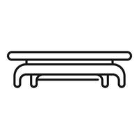 Modern bench with simple design providing seating in public space vector