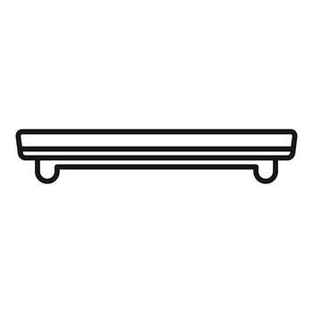 Empty modern shelf icon showing a floating shelf for home decor vector