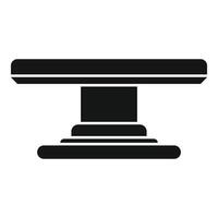 Operating table being prepared for surgery in simple glyph icon style vector