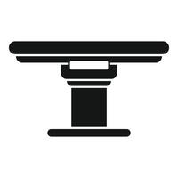 Medical examination table standing on single support column vector