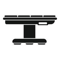 Medical examination table providing comfortable support for patients during checkups vector