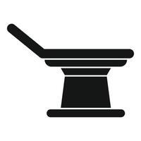 Medical examination table providing comfort and support for patients during checkups vector