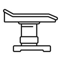 Medical adjustable operating table for surgical procedures vector