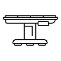 Medical adjustable operating table for surgery interventions in operating room vector