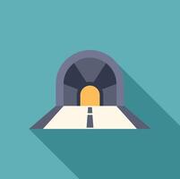 Highway tunnel entrance with light at the end representing hope and new opportunities vector