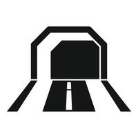 Road entering tunnel symbol showing transportation infrastructure vector