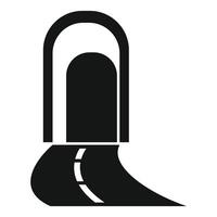 Road leading into tunnel symbol of infrastructure development vector