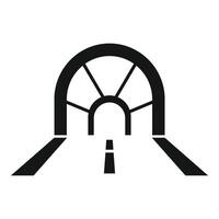 Road tunnel leading into darkness with minimalist design vector