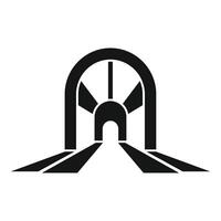 Mining tunnel entrance with light at the end representing hope and success vector